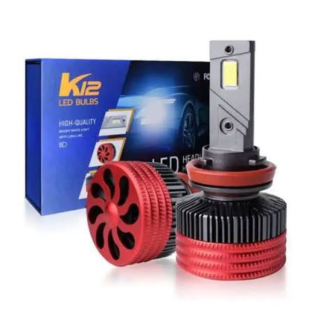 Ampoules LED K12 Turbo 12000LM 6000K – Haute Puissance pour Voiture H7/H11/H4