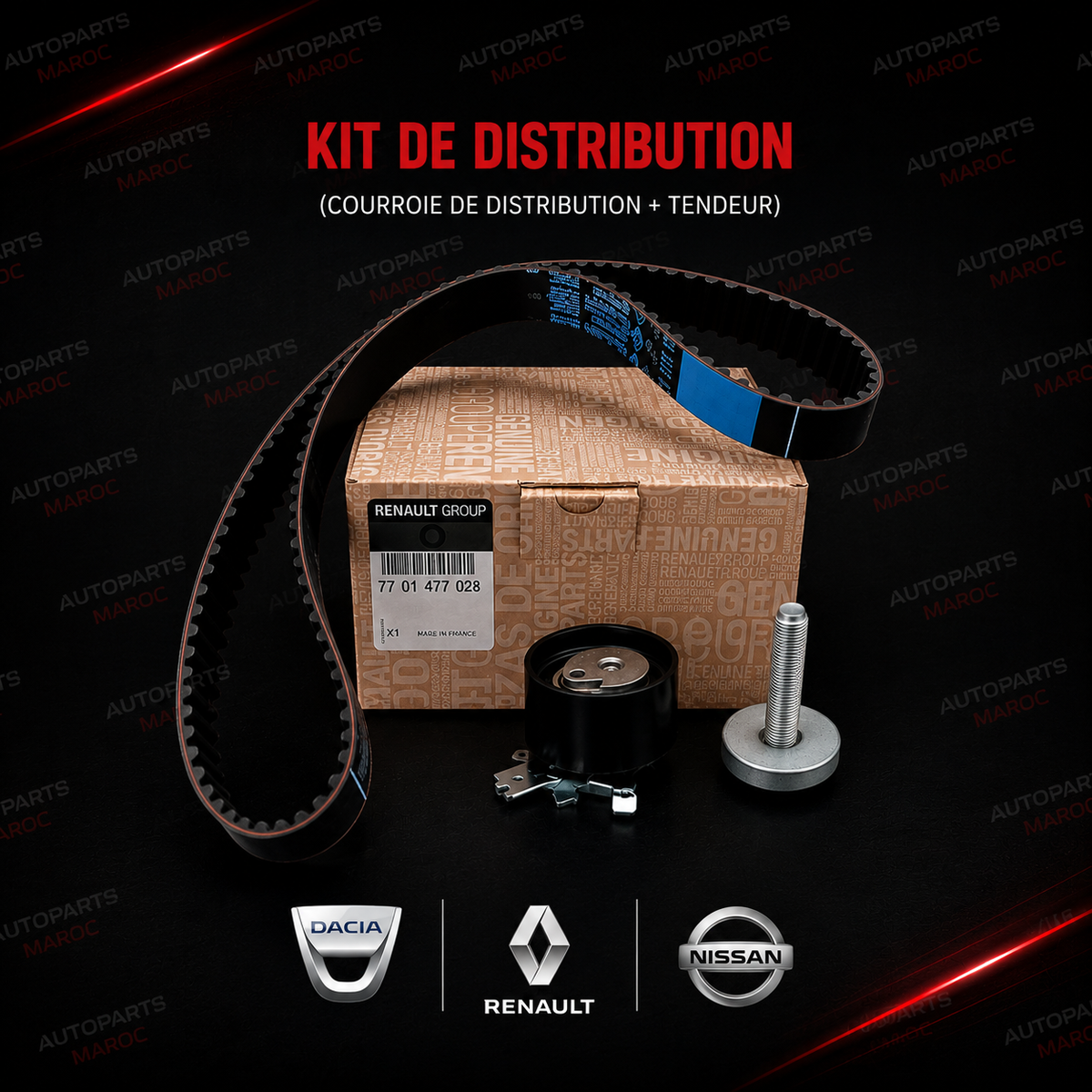 Kit Chaîne de Distribution Renault 028 - 123 Dents