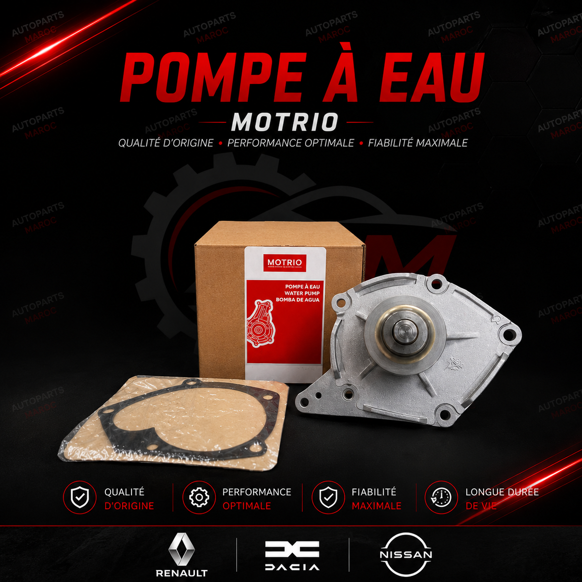 Pompe à Eau Motrio Renault Dacia